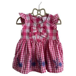 Nanette kids pink plaid dress cap sleeves size 3T